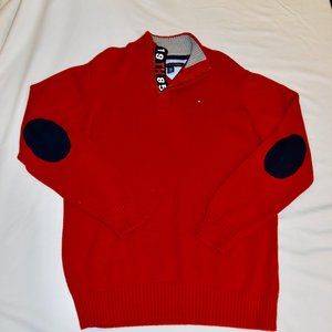 Boys Tommy Hilfiger 1/4 Zip Red Sweater XL (20)